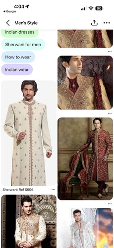Cream Color Sherwani for Men India/Pakistan Excellent Condition Sz 40