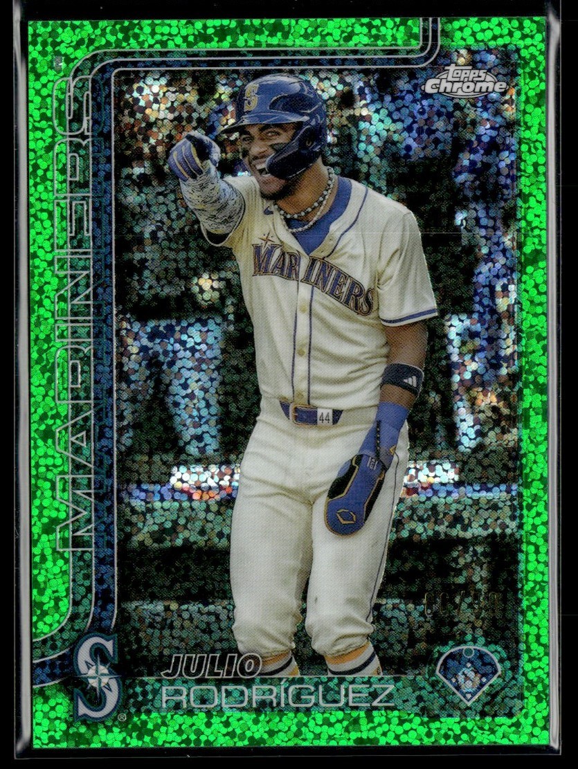 2025 Topps Chrome Green Speckle Variation Julio Rodriguez