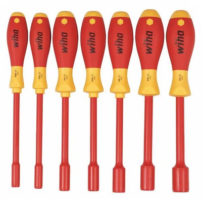 Wiha Nut Driver Set,7 pcs.,SAE,Insulated 32294 Wiha 32294 084705322940