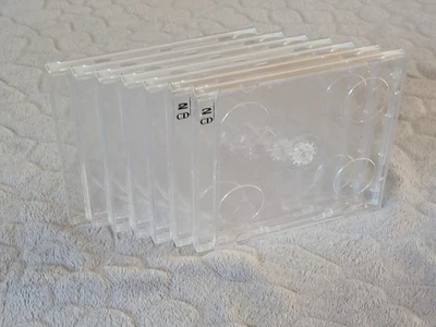Lot de 7 boîtiers de rangement stockage entièrement transparents pour DVD ou CD - Photo 1/4