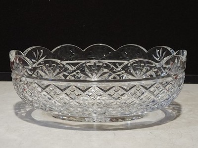 Waterford Crystal 11'' Irish Treasures Oval Bowl Signed Tom Brennan NEVER USED