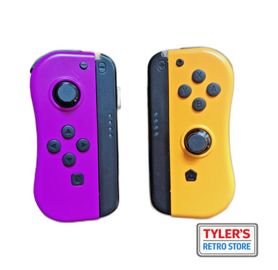 Nintendo Joy-Con Bluetooth Controller - Neon Lila/ Neon Orange, 2 Stück + VIDEO