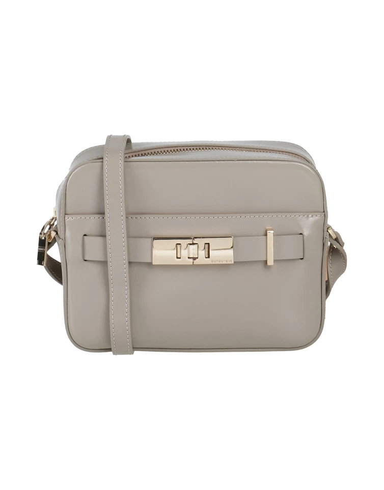 RRP€295 BORBONESE Leather Crossbody Bag Logo Adjustable Strap Zip Closure - Image 2 of 4