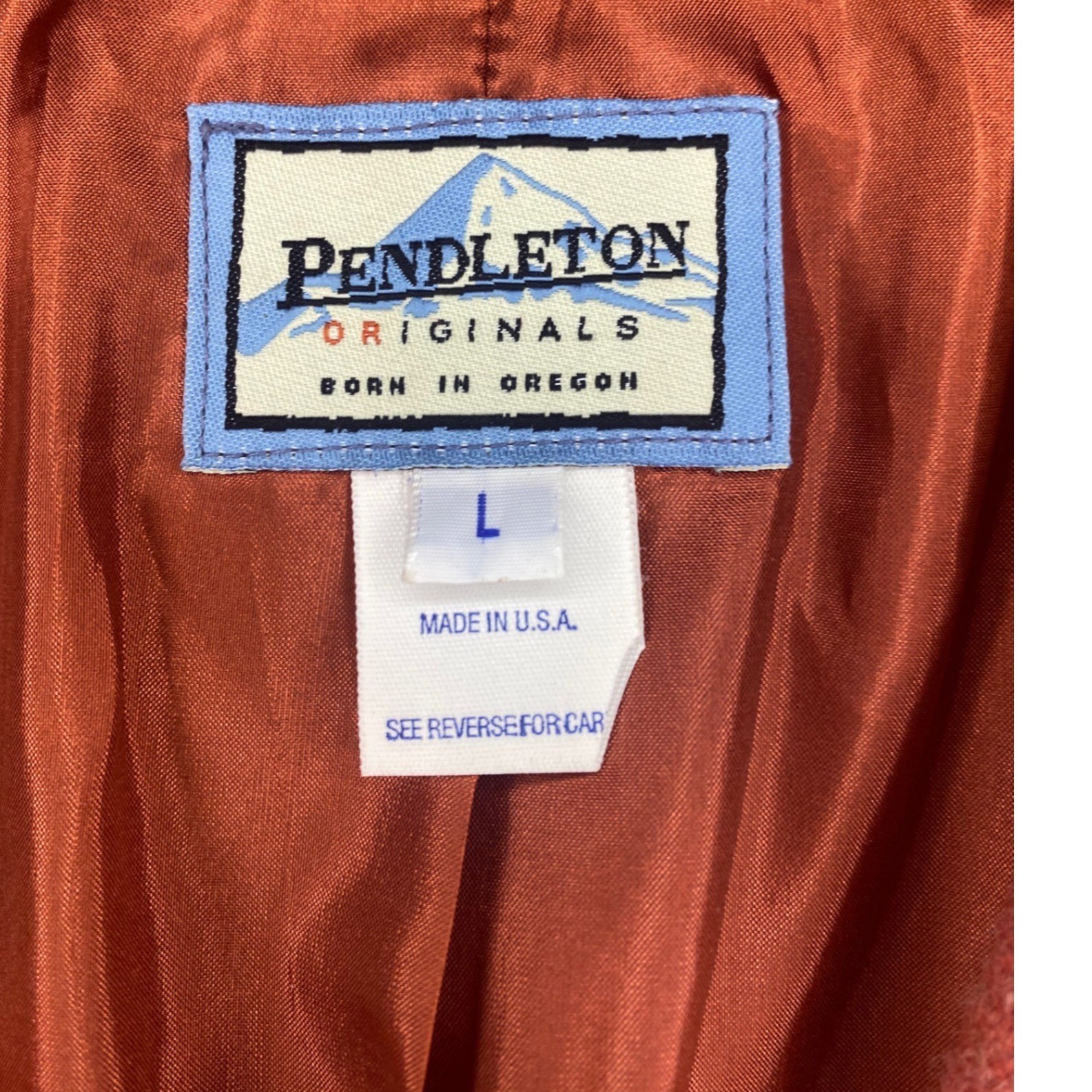 Pendleton Wool Blazer Jacket Womens L Orange Exce… - image 3