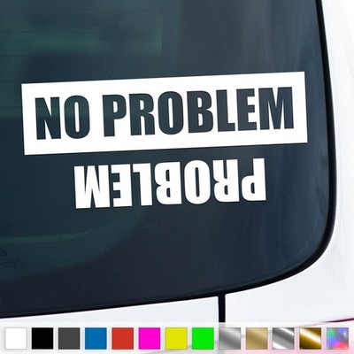 No Problem Aufkleber 4WD AWD 4x4 Geländewagen Offroad Sticker Auto Geschenkidee