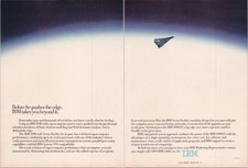 IBM 1987 Print Ad 3090 Vector Facility Supercomputer Aerospace Design