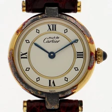 CARTIER 590004 Must Vermeille WATCH white GF/SV925 QZ
