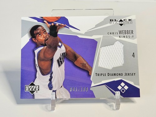 Chris Webber 041/100 Game Used Jersey 2003-04 Black Diamond Triple Diamond