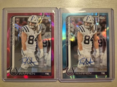 Topps Chrome Football 2025 Tyler Warren Rookie Auto Variation /299 + /399