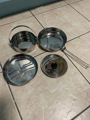 Outdoors Stainless Steel 1-Person Mess Kit for Camping  (with pouch)