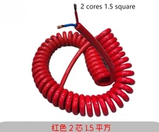 Spring spiral cable telescopic wire 2 cores 1.5 square Stretch 1 2 3-10M
