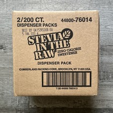 Stevia In The Raw 2 Boxes Of 200 packets Zero Calorie Sweetener - 400 Packs 