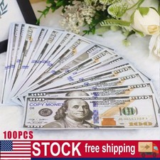 100 PCS Prop Fake Toys Money BANK GAMES CASH PAPER 100 DOLLAR BILLS  US