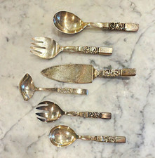 6-Pc Sterling Silver Vintage Georg Jensen Denmark 6-Piece Serving Set – Scroll
