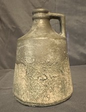 Two Tone Gray Jug Vase With Handle