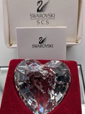 NEW~Swarovski Crystal~**SCS HEART DIAMOND PAPERWEIGHT**~Austria~BOX &COA~896979