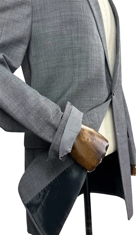 Chaps Gray Casual 2 Piece Suit Blazer Jacket Sport Coat Mens 44L Pants 42x30 - Image 3 of 4