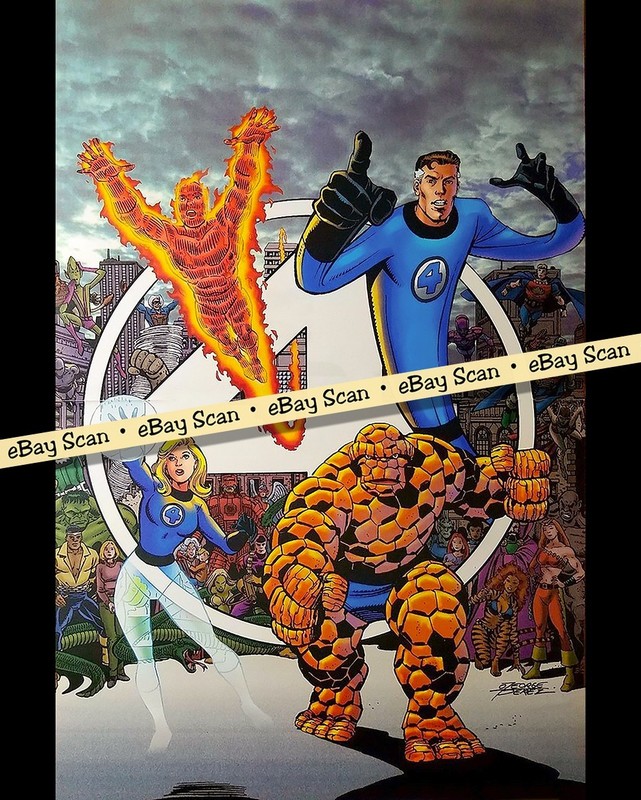 Rare! FANTASTIC FOUR Cartoon Color 8 X 10 Photo MARVEL COMICS Avengers
