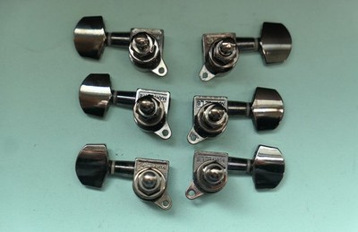 SET - 3 + 3  IBANEZ Machine Head Tuning Keys COSMO ( black chrome ) 2MH27A0009