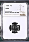 1962 Proof Roosevelt Dime, NGC PF 68