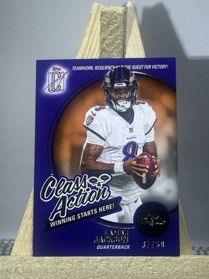 2025-26 Topps Signature Class Lamar Jackson #CA-3 /50 Orange Refractor Action