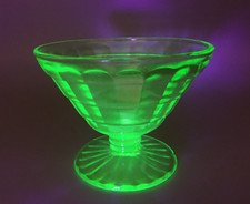 Anchor Hocking Uranium Glass Block Optic Sher...