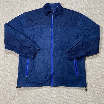 Chaps Fleecejacke Herren XL Blau Sherpa Denali Reißverschluss Windbreaker USA