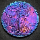 American Silver Eagle 1 Oz 2019 Monster Rainbow Toning Uncirculated $1