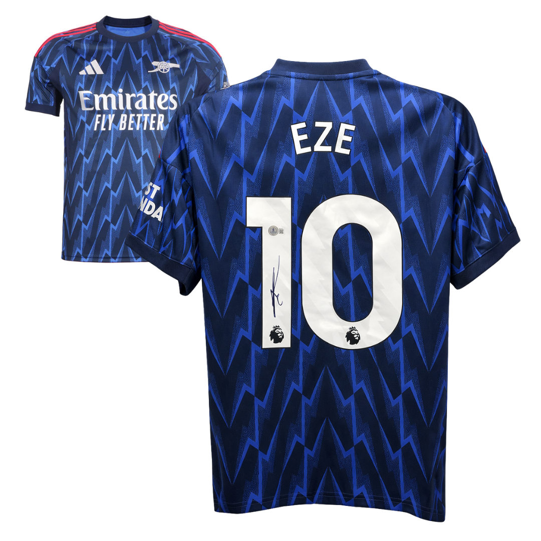 Eberechi Eze Signed Arsenal FC Away Soccer Jersey #11 with Beckett