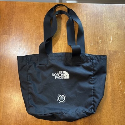 The North Face Loop Nylon Tote Reuse Bag Black Logo Print