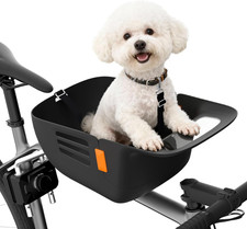 Dog Bike Basket for 26 Lbs, Pet Bike Carrier with Integrated Sturdy Seat, Waterp