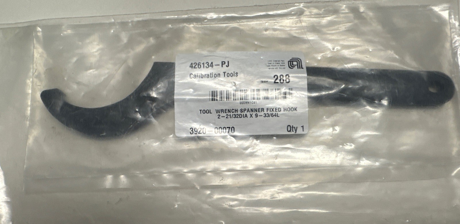 Applied Materials 426134-PJ Cleanroom Spanner Wrench 2-21/32