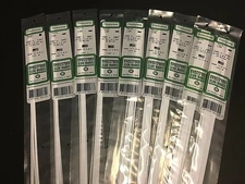 Evergreen Styrene Plastic .030" Rectangle Strip Assortment 90 pieces 14" 9 pks