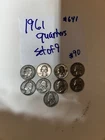 1961 Quarter Set Of 9 #641