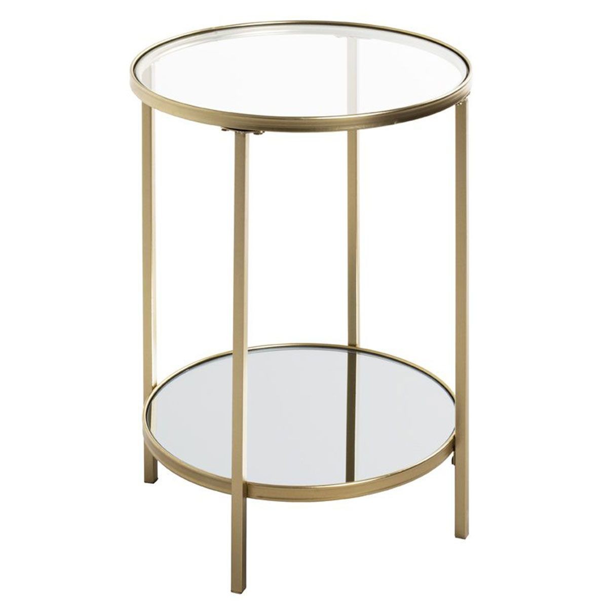 Table d'appoint design Timana de 55cm en métal couleur or pour le salon