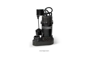 Everbilt 1/4 HP Aluminum Submersible Sump Pump Vertical Switch 1006013666