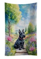 Scottish Terrier Spring Path Kitchen Towel Dish Cloths Guest Hand Towel