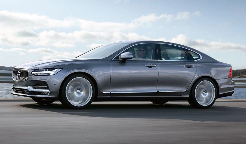 The 2017 Volvo S90 uses twincharging.