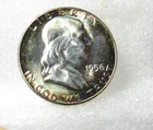 RAINBOW COLOR UNCIRCULATED 1956 FRANKLIN UNITED STATES HALF DOLLAR