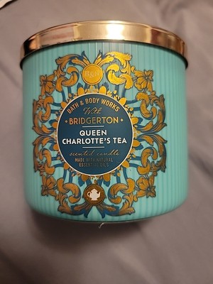 Bath and Body Works 3 Wick Candle BRIDGERTON QUEEN CHARLOTTE'S TEA
