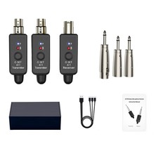 1set Professional Microphone Transmitter Receiver 24-bit/48kHz UHF XLR Adapter