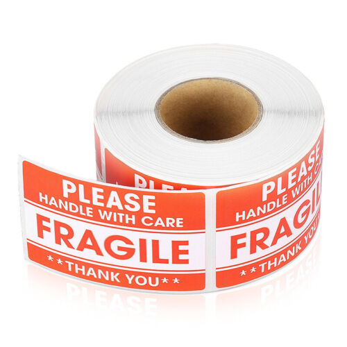 Fragile Handle With Care Sticker Warning Label Package Mailing Logo 100pc Roll - Picture 1 of 6