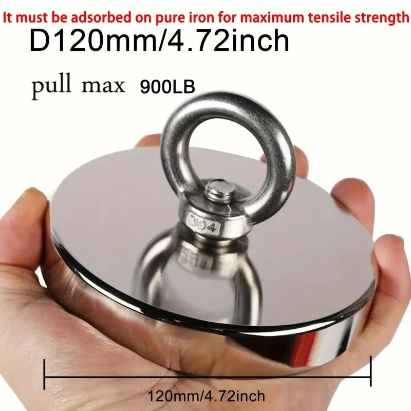 DIVINE TECH MAGNETS 120mm Neodymium N52 Fishing Recovery Magnets Very Strong