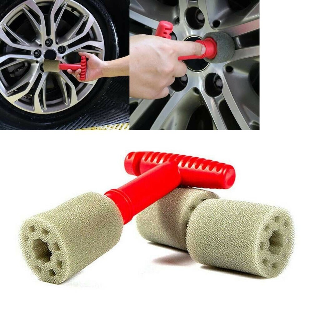 Car Wheel Brush Kit Auto Lug Nut Wheel Screw Clean Detailing Brush