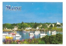 Corea by the Sea Maine ME Postcard Boats