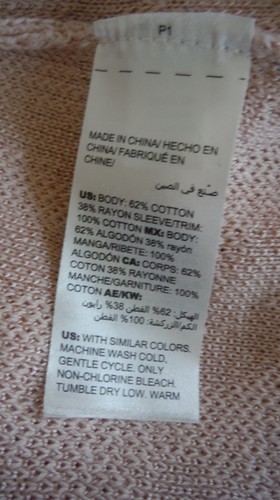 CHICO’s Womens Pink Jacquard Long Knit Cardigan SZ 0 (Small) LK KU! Lightweight - Picture 8 of 10