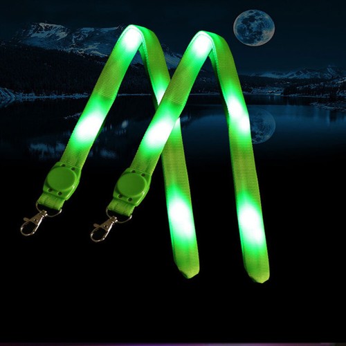Keychain LED Light Up Neck Strap ID Badge Case Flashing Lanyards Card Holder - Zdjęcie 8 z 19