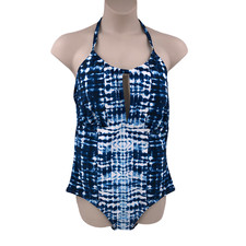 NEW Mynah Women One Piece Swimsuit Plus Size 20W Blue Medium Coverage