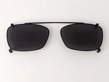 OGI Kids OK347 Rectanlge Clip On Polarized Sunglasses: Black Lenses & Frame NWOT