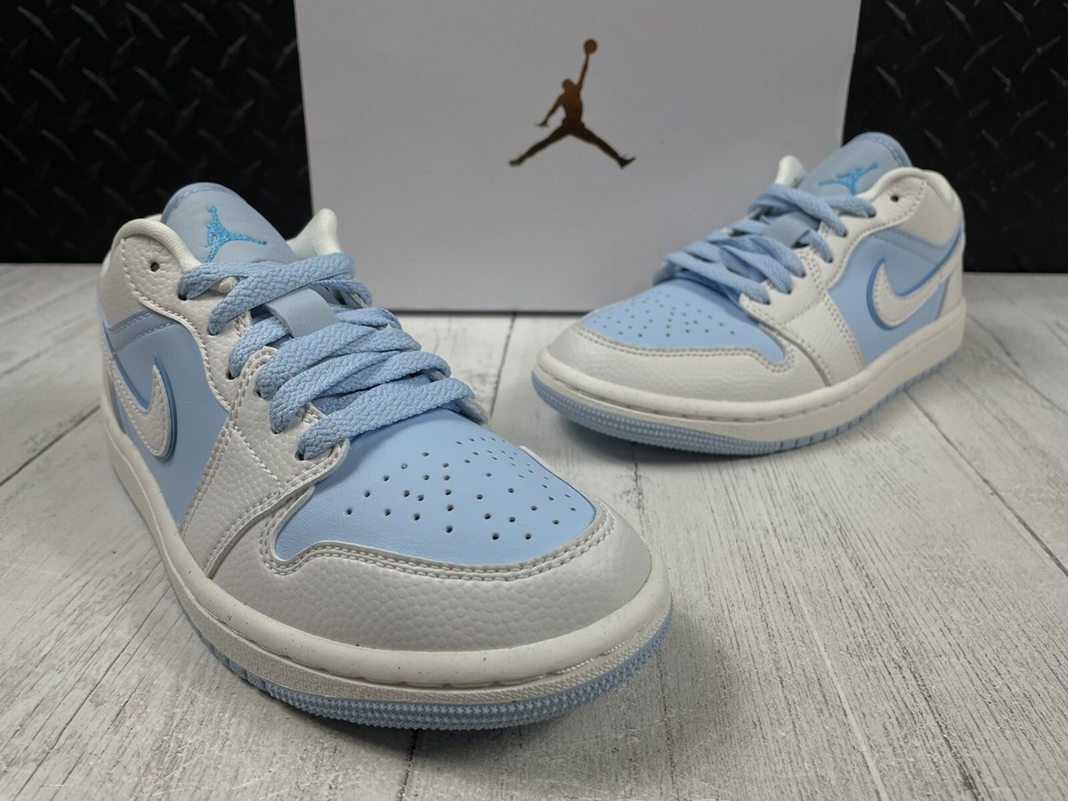 W Size 5-New Nike Air Jordan 1 Low SE Reverse Ice Blue
